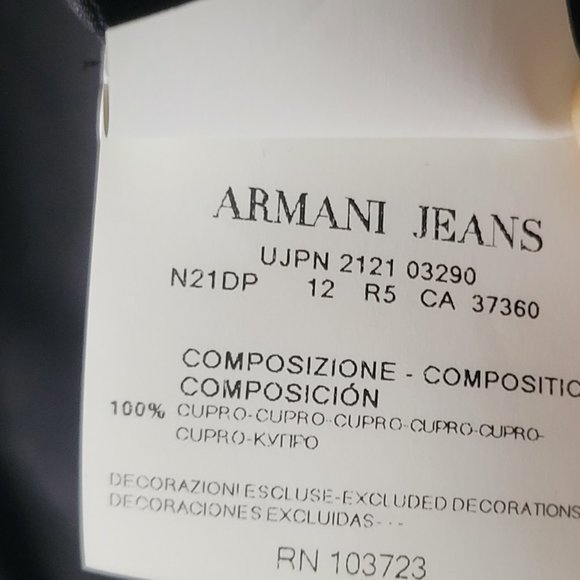 Armani Jeans Black Cupro Blazer - Picture 13 of 16